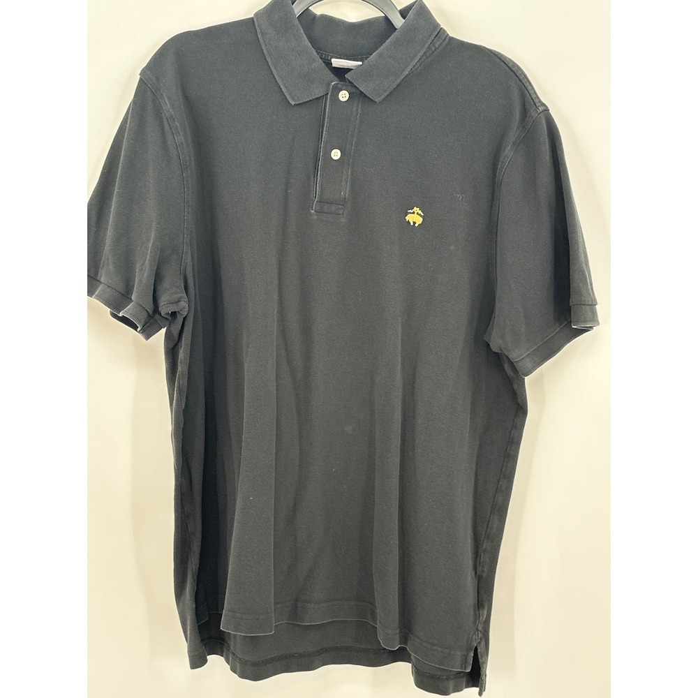 Brooks Brothers 1818 Performance Polo Shirt Mens XL Black Cotton Original Fit‎